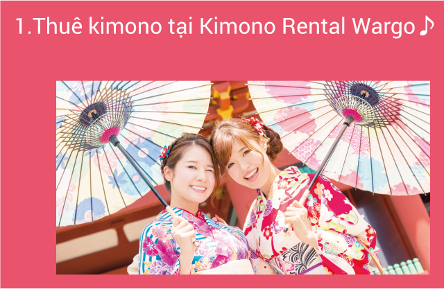 Thuê kimono tại Kimono Rental Wargo♪