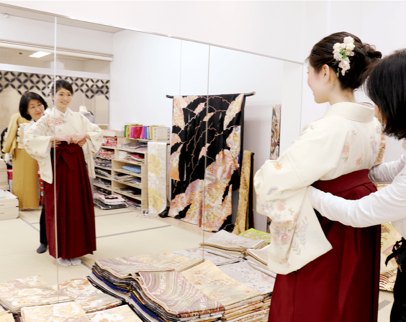 dressing kimono