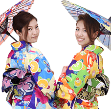 Tsubaki tsukushiBungaan camelia bersama warna terang, pasti anda tampil ceria dalam kimono ini!
