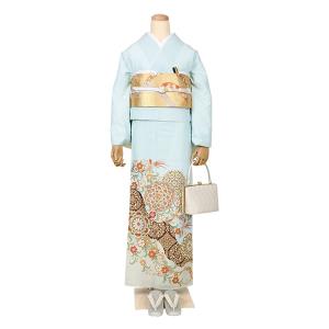 薄水色に花輪流し