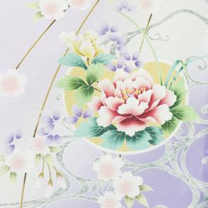 流水桜(藤紫)絽