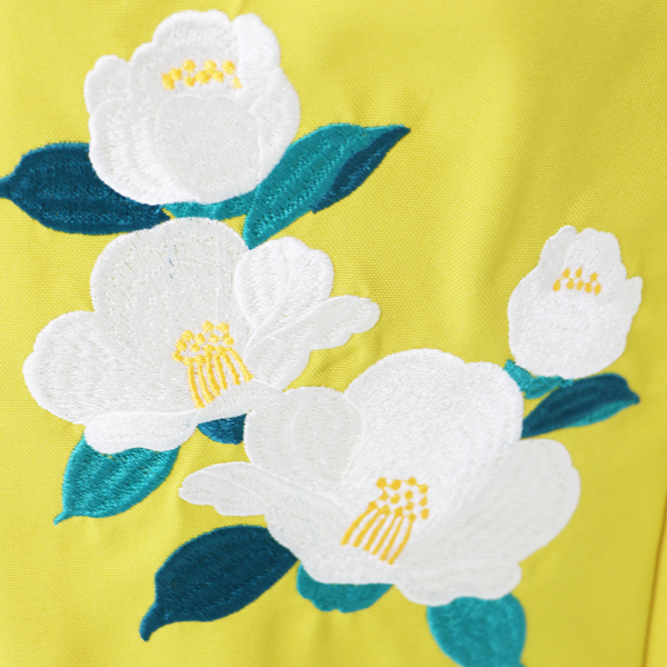 椿刺繍・からし色