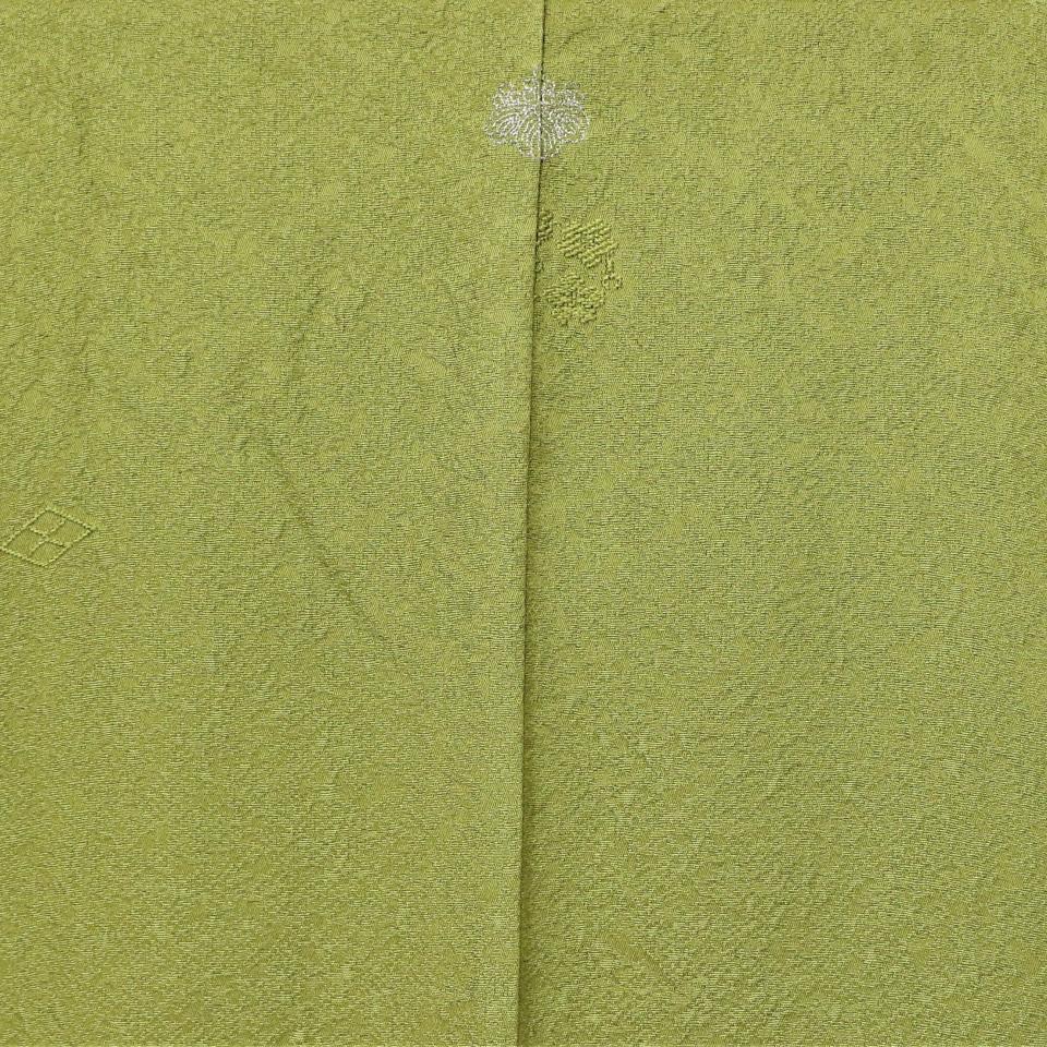 一つ紋鶯色 - 色無地(正絹・緑) | 宅配レンタル対応・一式フルセット 