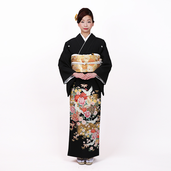 鶴と花の共演