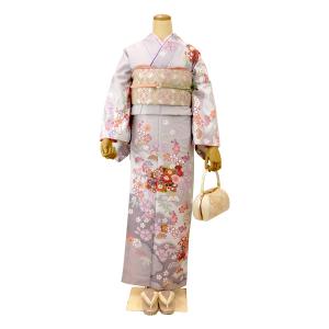 扇面に花