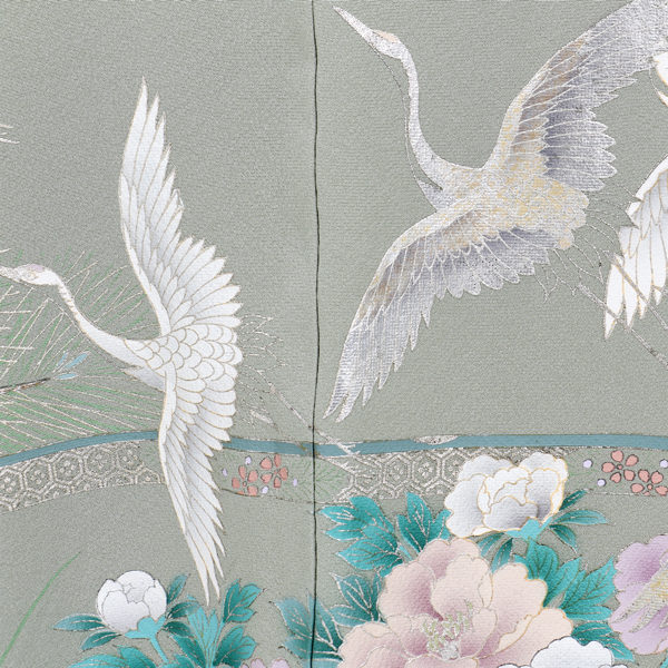 鶴と椿・花々の宴