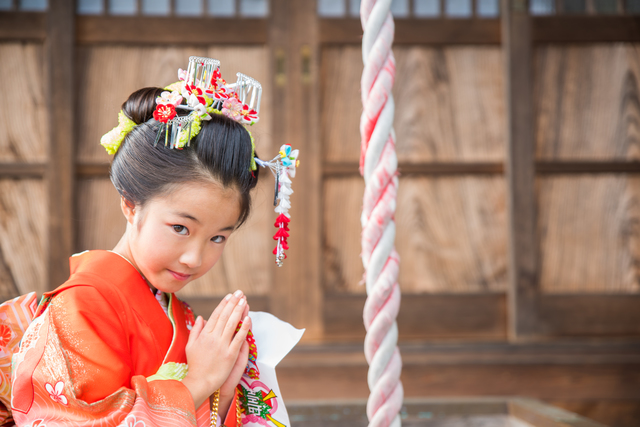 【美品】七五三　七歳三歳女の子　着物・長襦袢