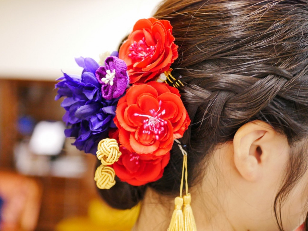 花の髪飾り